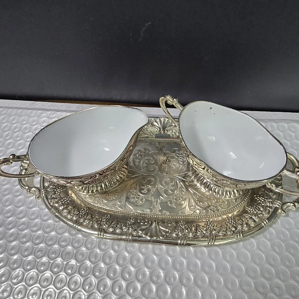 Vtg MCM Sugar Creamer Set With Tray Japan 50s 60s